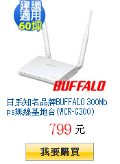 日系知名品牌BUFFALO 300Mbps無線基地台(WCR-G300)