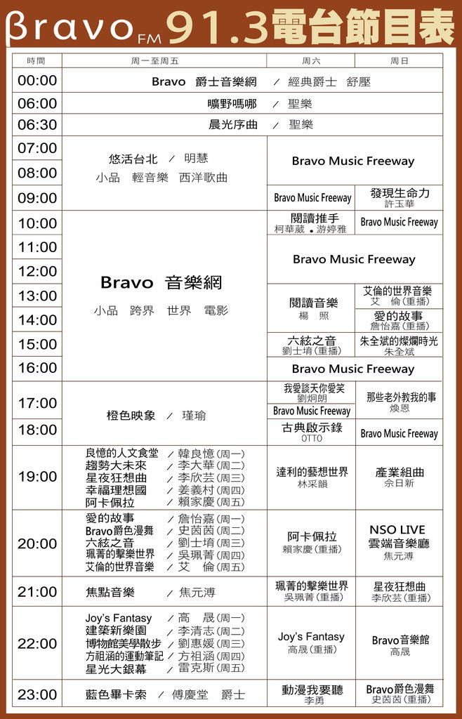 Bravo FM91.3節目單DM-20170224-痞