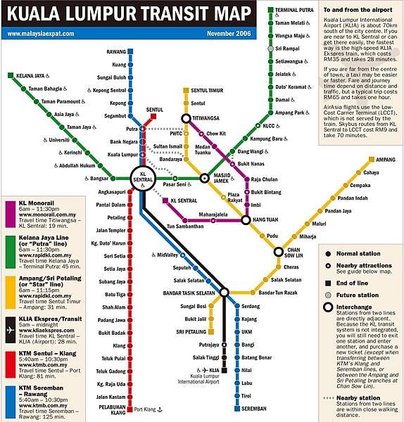 吉隆坡地鐵路線圖