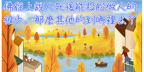佛經上說人死後能投胎做人的很少那麼其他的到哪裡去了.png