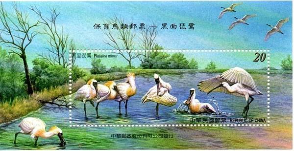 保育鳥類郵票－黑面琵鷺(93年版)