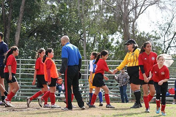 saying hello to referees