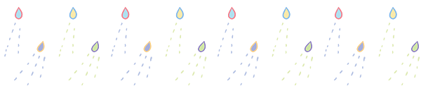 彩色雨滴