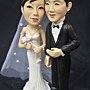 蘿漾客製結婚公仔高25cm左右+結婚一周年紀念蛋糕(6翻糖裝飾)‏