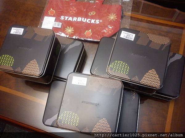 STARBUCKS精選咖啡蛋捲+咖啡捲心酥+紅色耶誕提袋