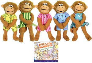 Five Little Monkeys Finger Puppets $955 有四組