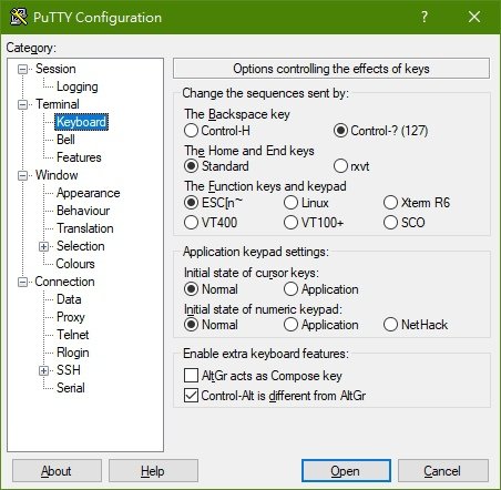 PuTTY.Ptt 連線設定