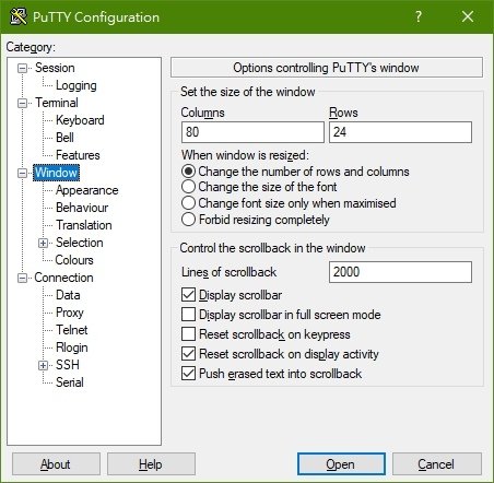 PuTTY.Ptt 連線設定