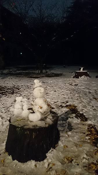 下課後與小雪人巧遇