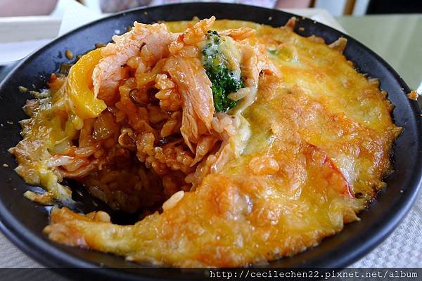 竹北香草河畔_田園鮮蔬雞肉焗飯2_20110820.jpg