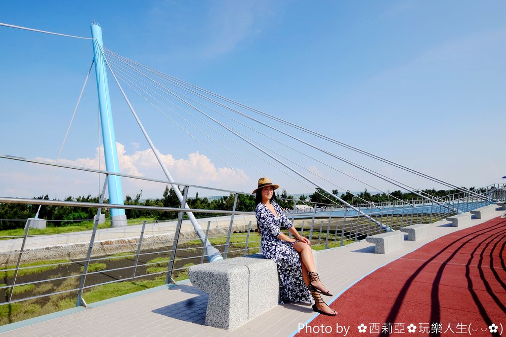 台中清水區｜高美濕地景觀橋 台中海線最美之雙塔柱雙弧曲線橋 