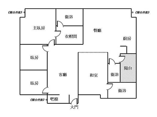 北大巨城景觀大四房雙車位 (格局圖).jpg