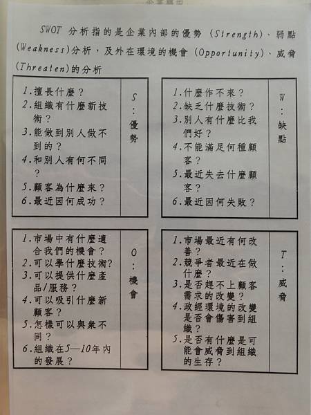 大葉EMBA班-教材-SWOT分析法-詹翔霖副教授.JPG