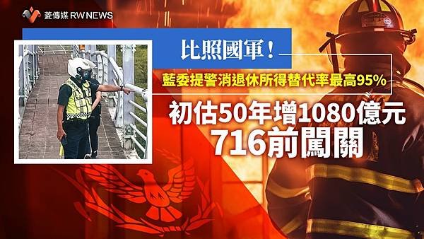 記者 張麗娜：比照國軍！藍委提警消退休所得替代率最高95% 