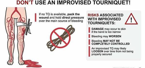 你有多餘的時間跟精力去想怎麼去做急造止血帶  為什麼不把時間