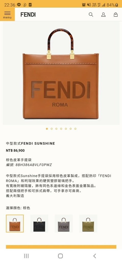 【開箱文】2021 FENDI ♥老公給的大紅包-棕色中型款