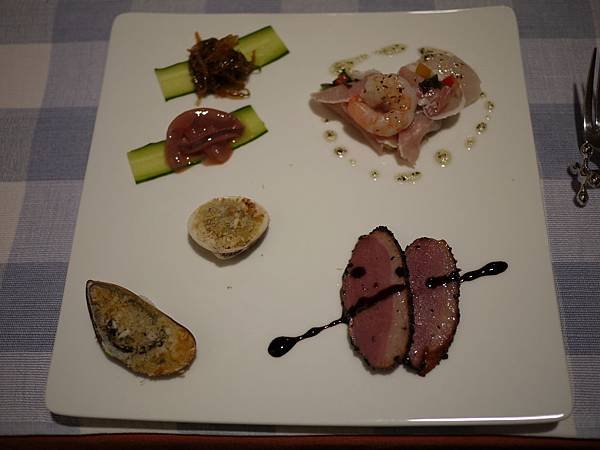 20091210阿蘇民宿晚餐前菜.JPG