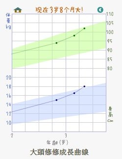 3Y8M修修生長曲線