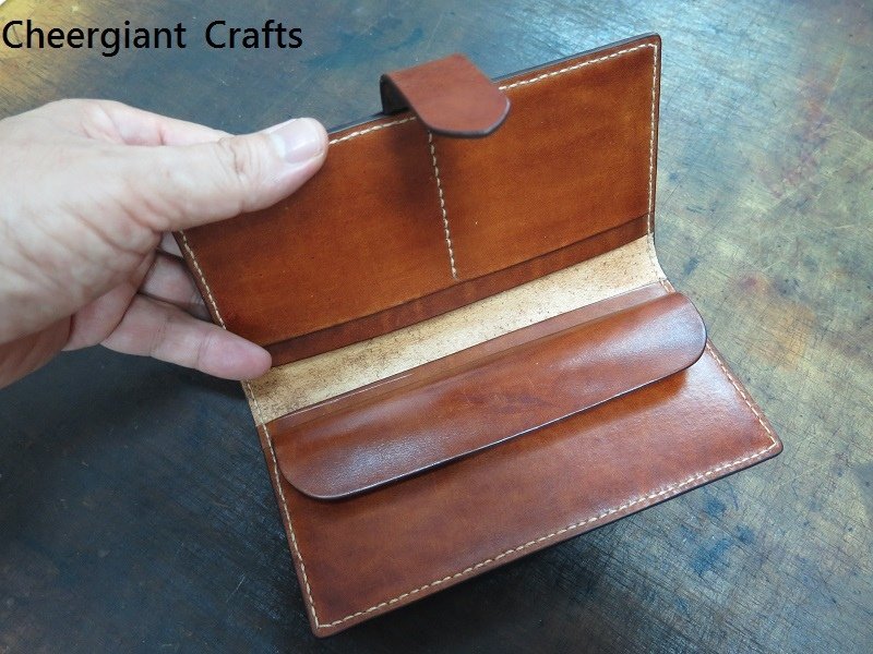 Brown maple long wallet, 18.5x9.5cm, 楓葉長皮夾. 02