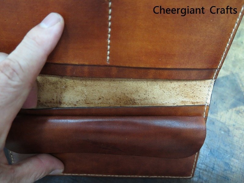 Brown maple long wallet, 18.5x9.5cm, 楓葉長皮夾. 04