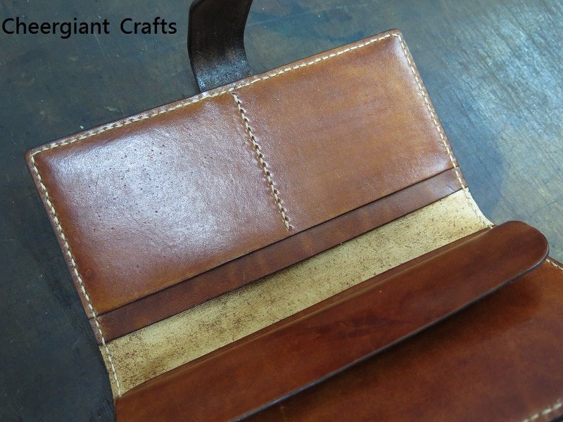 Brown maple long wallet, 18.5x9.5cm, 楓葉長皮夾. 03