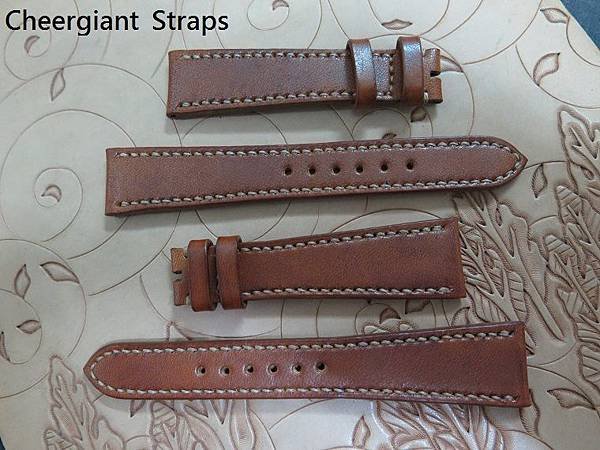 Omega honey brown vintage cowskin strap, 22x16mm, 80x120mm, thick 4.0mm taper to 3.0mm, cream stitch. 03 .JPG