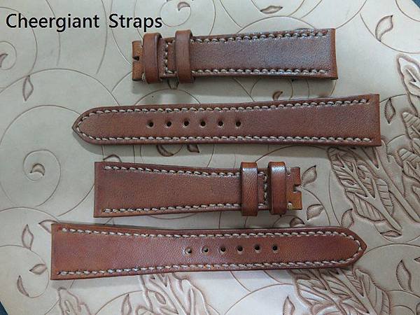 Omega honey brown vintage cowskin strap, 22x16mm, 80x120mm, thick 4.0mm taper to 3.0mm, cream stitch. 02 .JPG