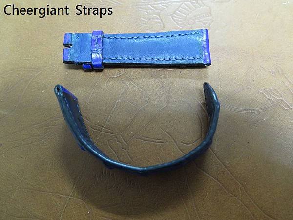 Rolex 18038 dark blue padded croco strap, 20x16mm, 70x110mm, thick 4.5mm taper to2.5mm, match stitch. 03.JPG