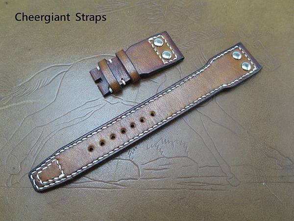 IWC Big Pilot Santoni leather strap, 22x18mm, 55x145mm, thick 4.5mm taper to 2.6mm, cream stitching.02.JPG