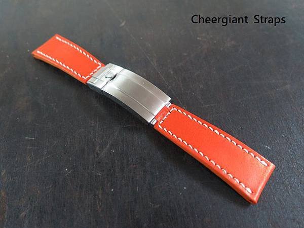 Rolex Explorer II orange leather strap, 21x16mm, 60x50mm, white stitching.02.JPG