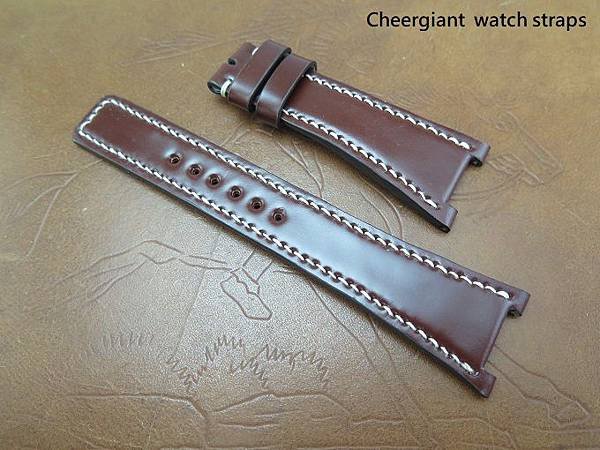 IWC Ingenieur Automatic AMG IW322703 brown  shell cordovan strap, 26(15)x18mm, 75x125mm,thick 5mm taper to 2.8mm.04.JPG