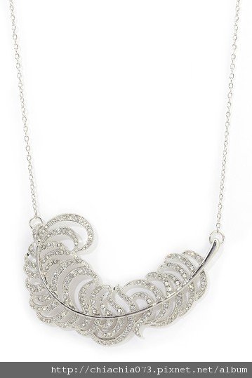 KJL crystal leaf necklace