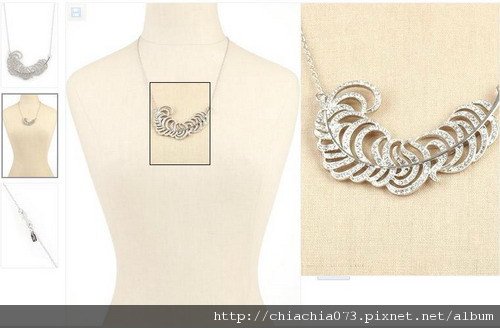 KJL crystal leaf necklace