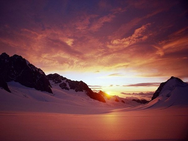 Mount Cook at Sunset New Zealand 新西兰：库克山日落