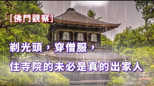 「佛門觀察」剃光頭，穿僧服，住寺院的未必是真的出家人  .jpg