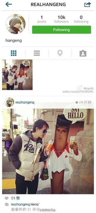 韩庚的instagram