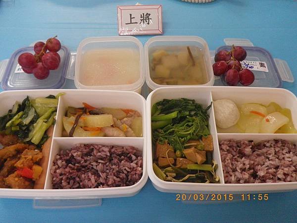 2015-3-20上將營養午餐照片 (龍鬚菜、油菜)
