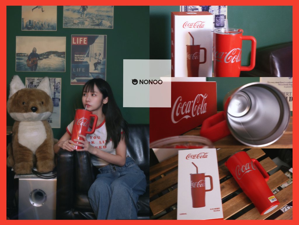 【好物分享】NONOO 可口可樂大大大吸管杯｜可口可樂正版聯