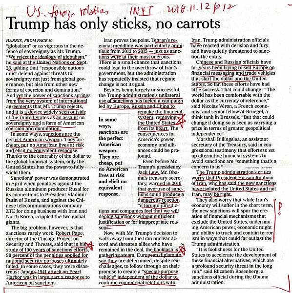 20181112 Trump has only sticks no carrots-2.jpg