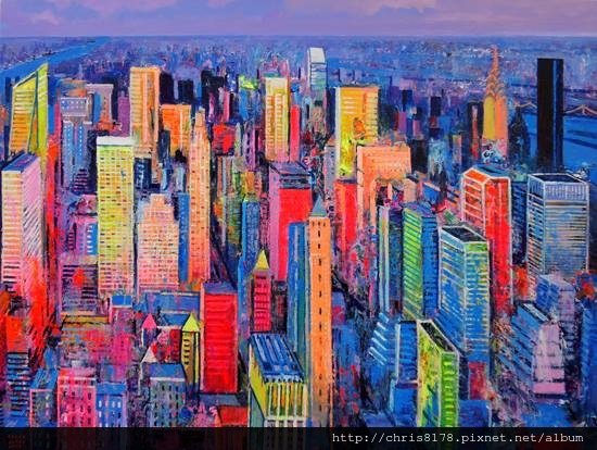 10879_Ulpiano Carrasco_ART2016_4_NEW YORK Y LOS RIOS_oil_73X100 cm.jpg