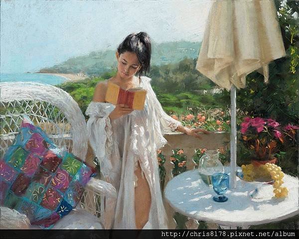 10880_Vicente Romero Redondo_ART2016_5_Summer reading_粉蠟筆(pastel on Ingres paper over an impasto base)_81x65cm_2016.jpg