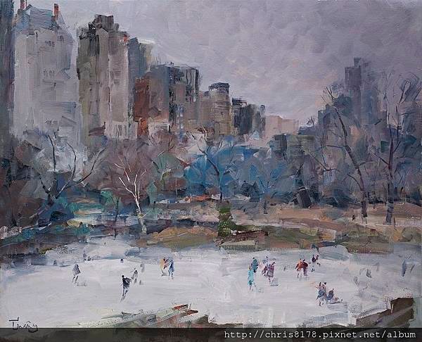 11467_Josep Cruañas_20181146702_中央公園的雪場I Central Park N. Y. _油畫 oil on canvas_100x81cm_sm_2018.jpg