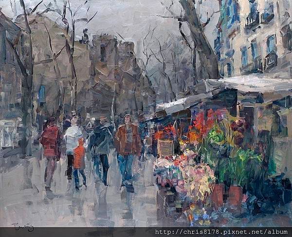 11467_Josep Cruañas_20181146707_蘭布拉大道II Ramblas de barcelona_油畫 oil on canvas_100x81cm_sm_2016.jpg