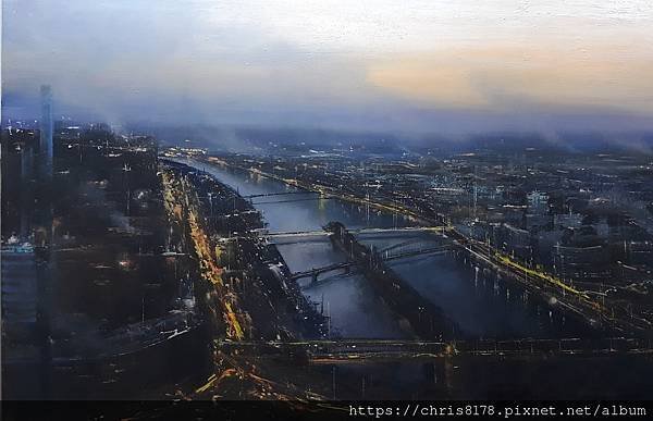 20201158306_巴黎夜景_Paris Nocturno_複合媒材_Mixed Mediums on panel_125x80cm_50號_荷西·亞伯勒_Jose Abel_西班牙_2019.jpg