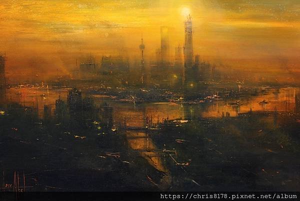 20201158304_金燦上海_Golden Shanghai_複合媒材_Mixed Mediums on canvas_125x80cm_50號_荷西·亞伯勒_Jose Abel_西班牙_2019.jpg