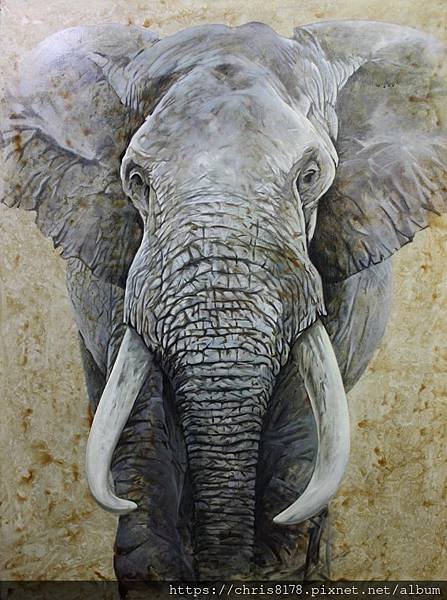 20211185707_象王_The King of the Elephants_油畫_Oil on canvas_97x130cm_60F_動物_尤倫斯·達內斯_Llorens Danes_西班牙_2019.jpg