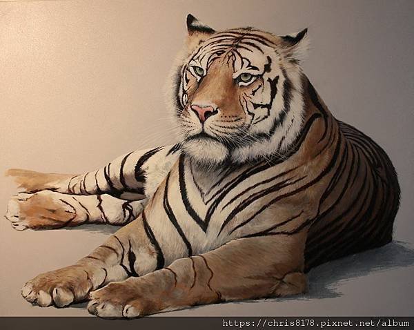 20211185708_虎踞_Tiger_油畫_Oil on canvas_100x80cm_40F_動物_尤倫斯·達內斯_Llorens Danes_西班牙_2018.jpg