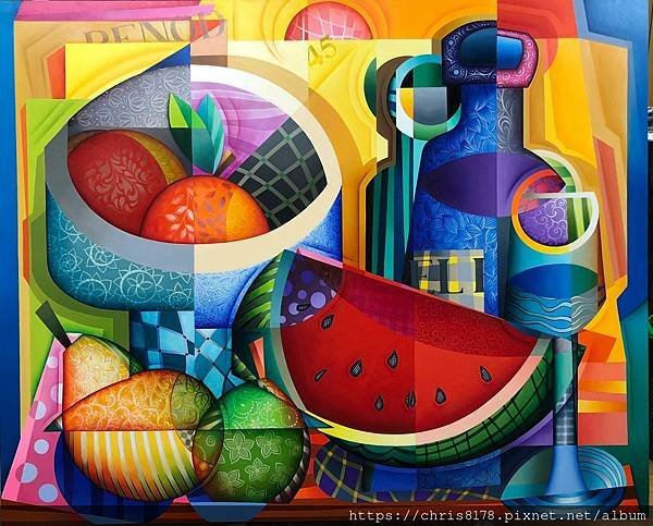 20211185601_靜物與西瓜_Bodegon con Sandia_油畫_Oil on canvas_162x130cm_100F_靜物_卡洛琳娜·瓜德里耶洛_Carolina Cuadrillero_西班牙_2019.jpg