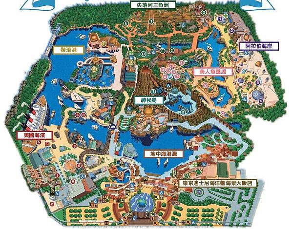 Tokyo Disney Sea map