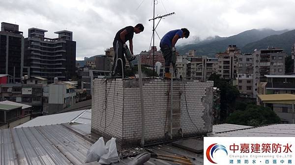 建築物漏水整修工程/屋頂局部防水修復/PU聚氨酯防水工法(南